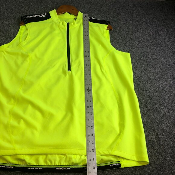 Pearl Izumi Cycling Vest Mens XXL 2XL Yellow Hi Vis Water Bottle Pockets Zip - Picture 5 of 8